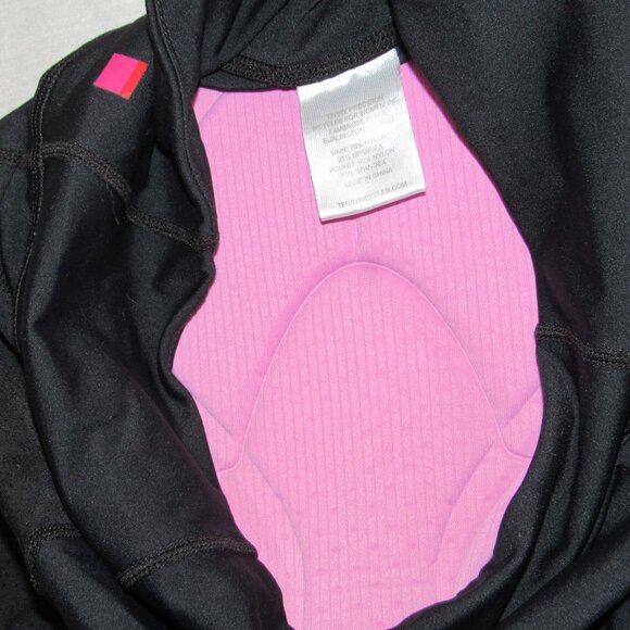 Terry Precision Cycling Capri Leggings Long Shorts Knickers Black Padded Sz M - Picture 3 of 4